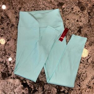 Carbon38 ribbed 7/8 legging 24”‎ women’s blue medium